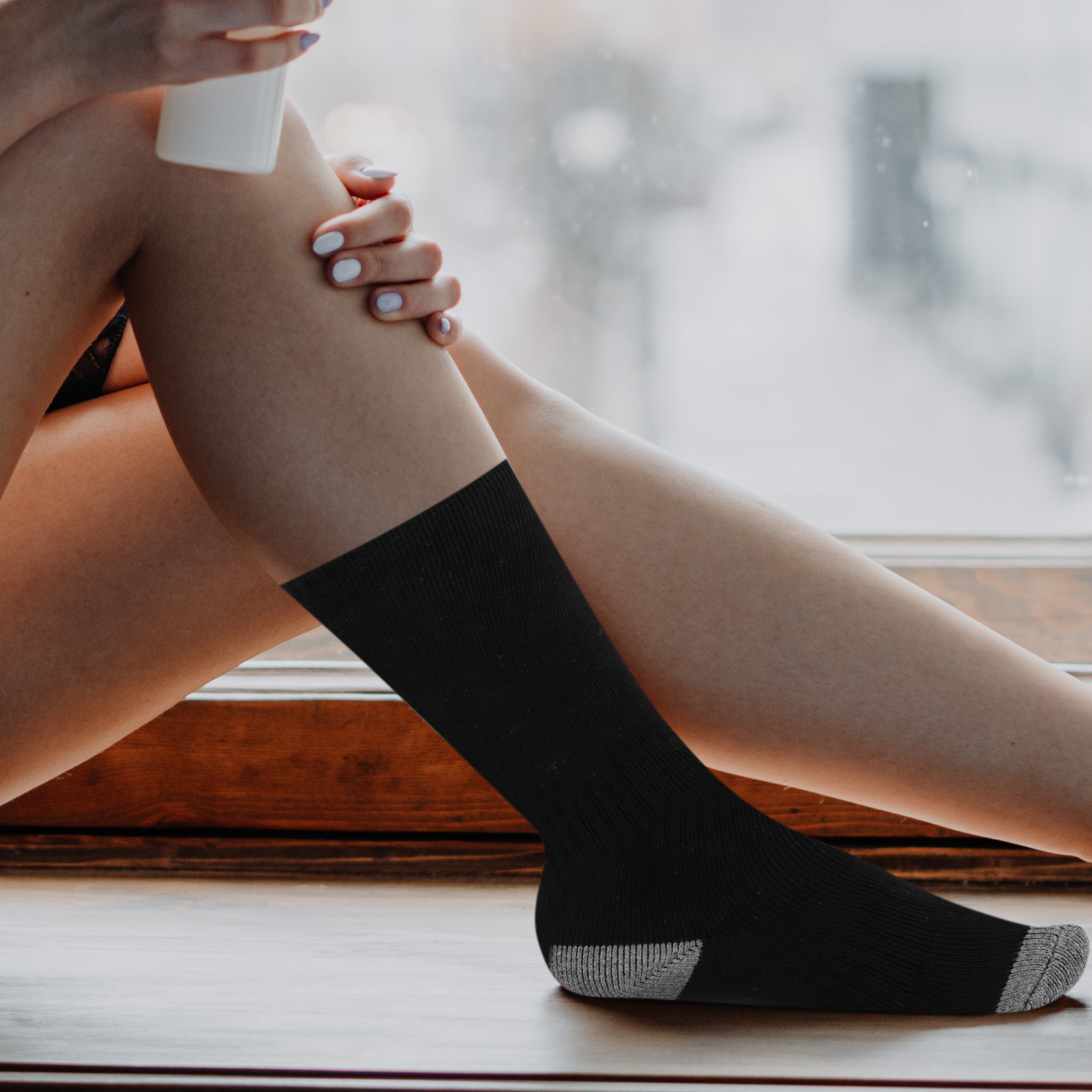 1 par de meias aquecidas, feit - Thermal Sock Winter avaliação e preço